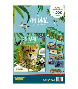 Cartón (Álbum + 4 Sobres) Animales los Records – Panini Cromos